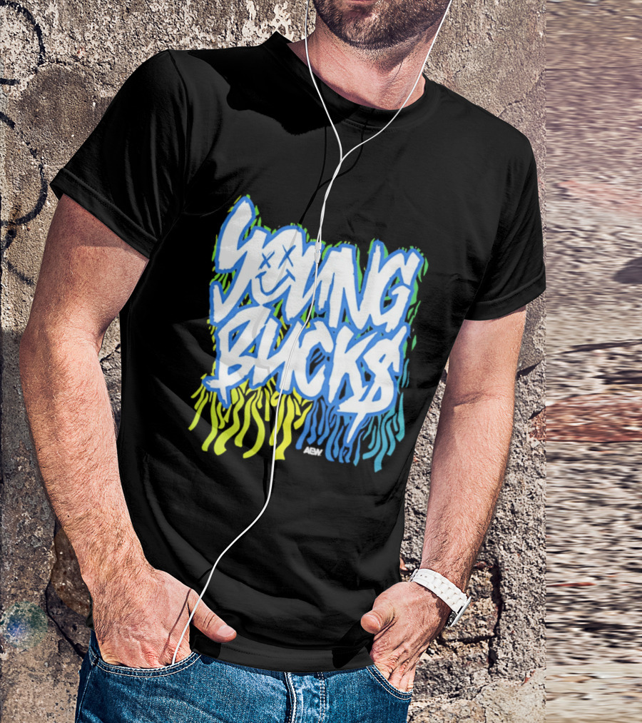 Young Bucks The Party's Back Neon Graffiti T-Shirt