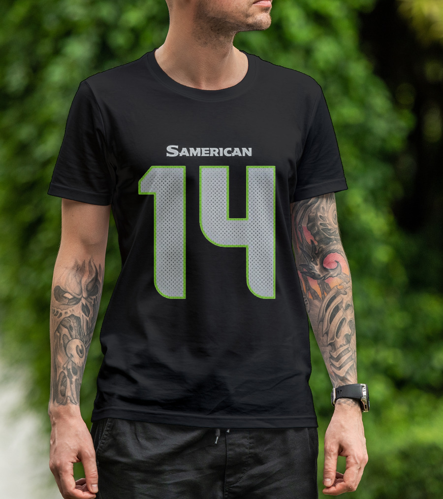 Seattle Seahawks Samerican 14 Jersey T-Shirt