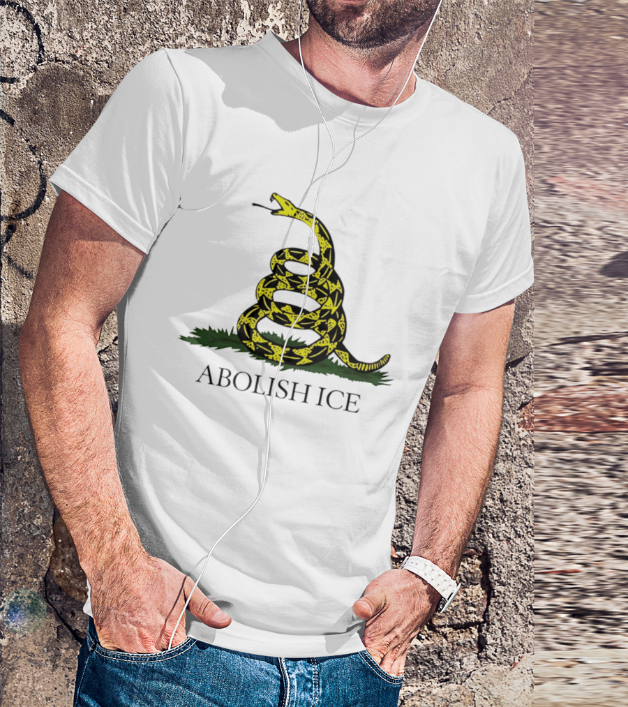 Abolish ICE Gadsden Flag Snake T-Shirt