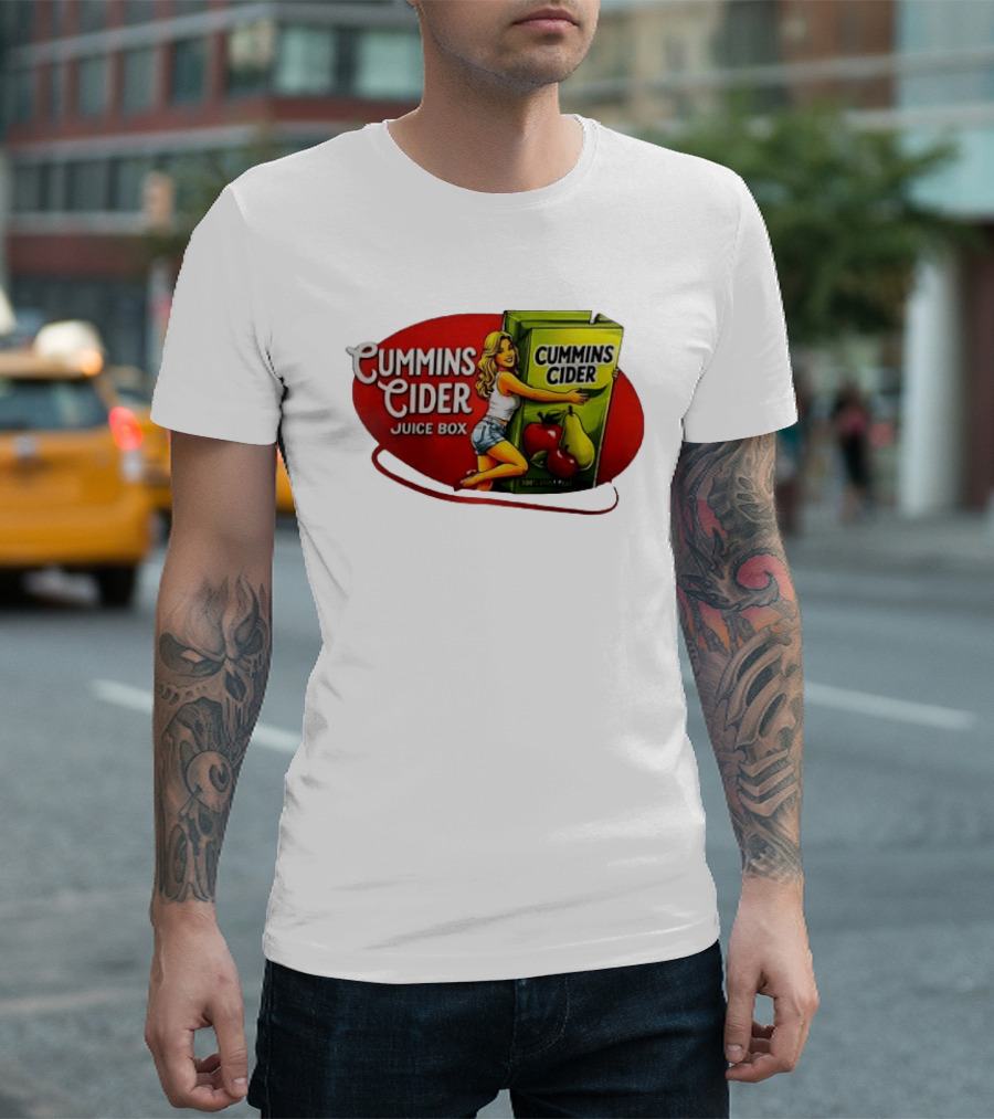 Cummins Cider Juice Box Vintage Style 100% Pear And Apple Drink T-Shirt