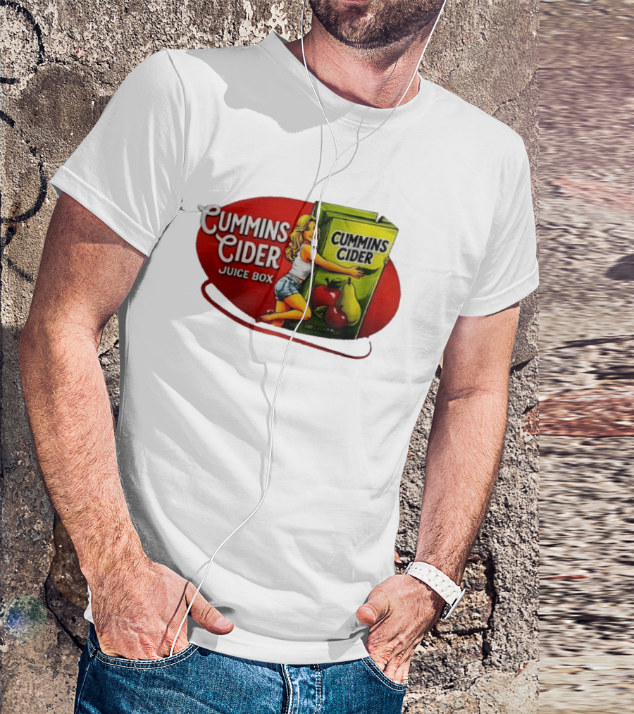Cummins Cider Juice Box Vintage Style 100% Pear And Apple Drink T-Shirt