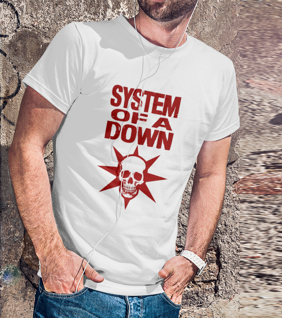 System Of A Down Skull Star Burst T-Shirt