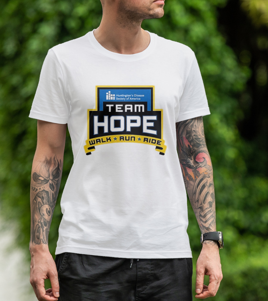 Team Hope Walk Run Ride Huntington's Disease Society Of America T-Shirt