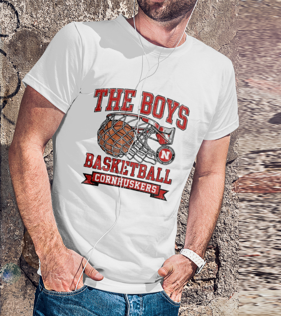 The Boys Basketball Cornhuskers N Iconic Hoop T-Shirt