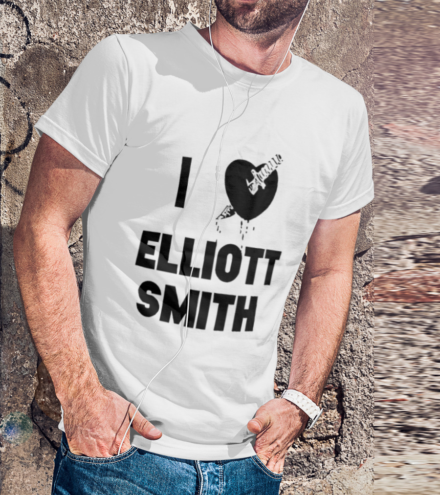 I Heart Elliott Smith Guitar Heart T-Shirt