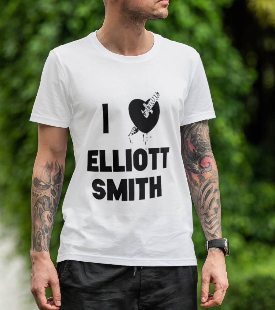 I Heart Elliott Smith Guitar Heart T-Shirt