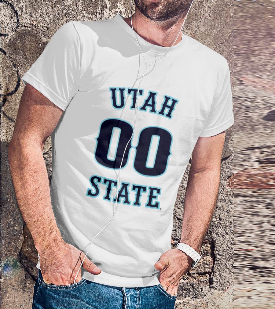 Utah State 00 Number Basketball T-Shirt