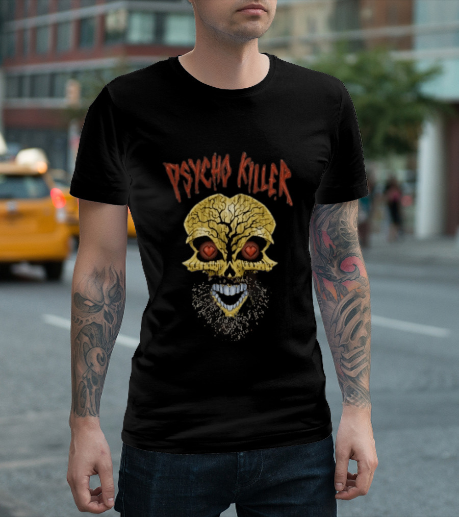 Tommaso Ciampa Psycho Killer Gold Skull With Hearts T-Shirt