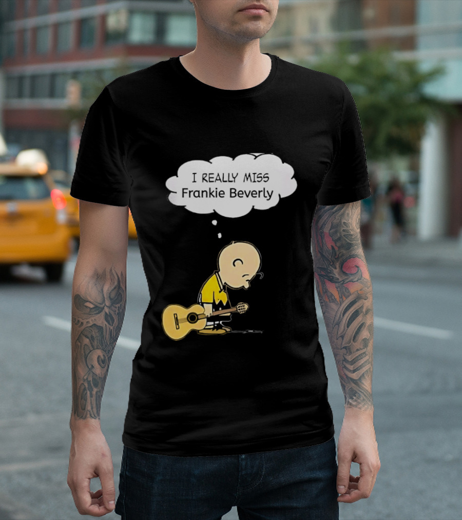 Charlie Brown I Really Miss Frankie Beverly Guitar Player T-Shirt