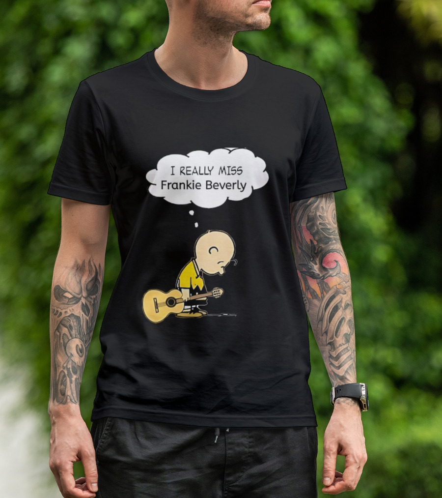 Charlie Brown I Really Miss Frankie Beverly Guitar Player T-Shirt