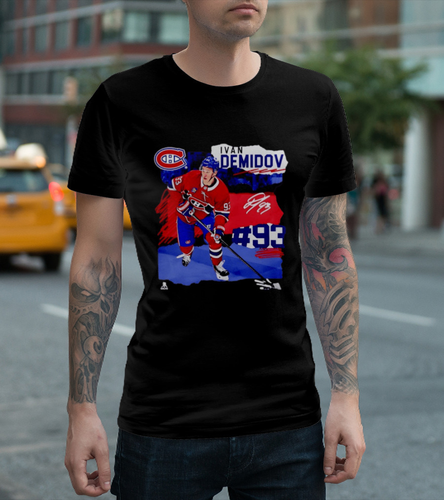 Montreal Canadiens Ivan Demidov #93 Fresh Ice Hockey Player T-Shirt