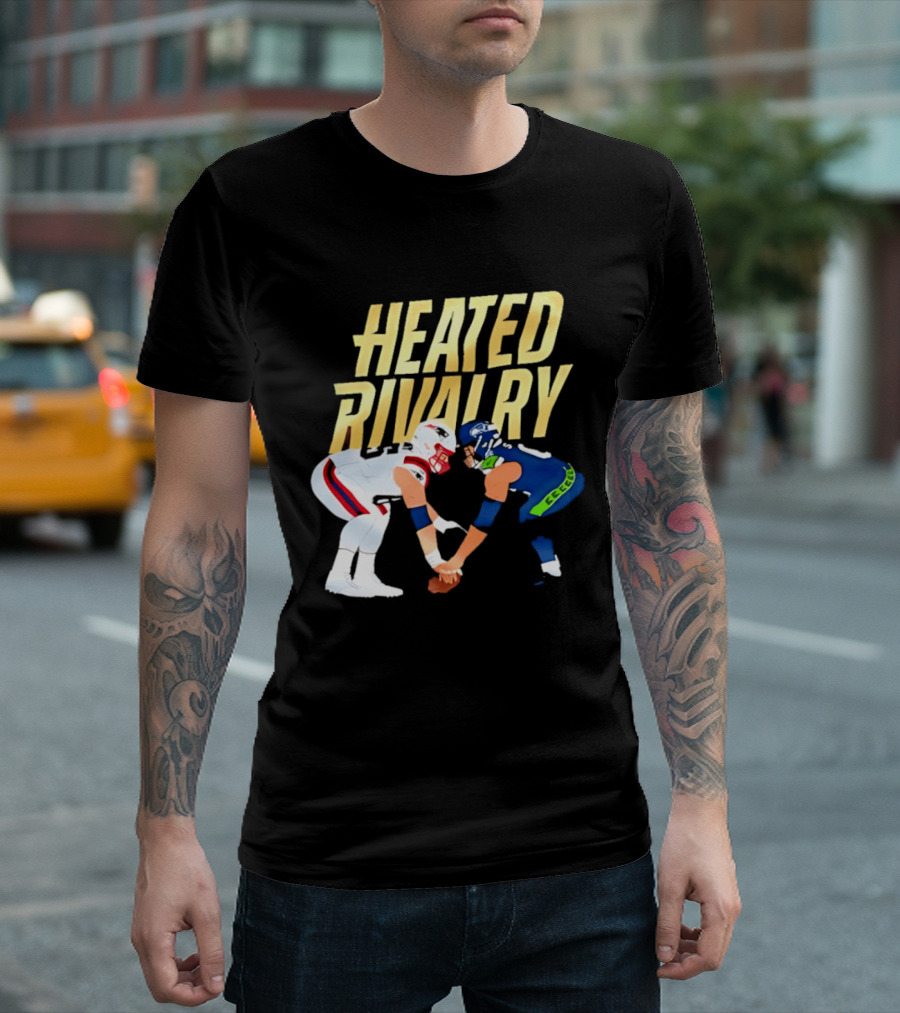 New England Patriots Vs Seattle Seahawks Heated Rivalry Football Players T-Shirt