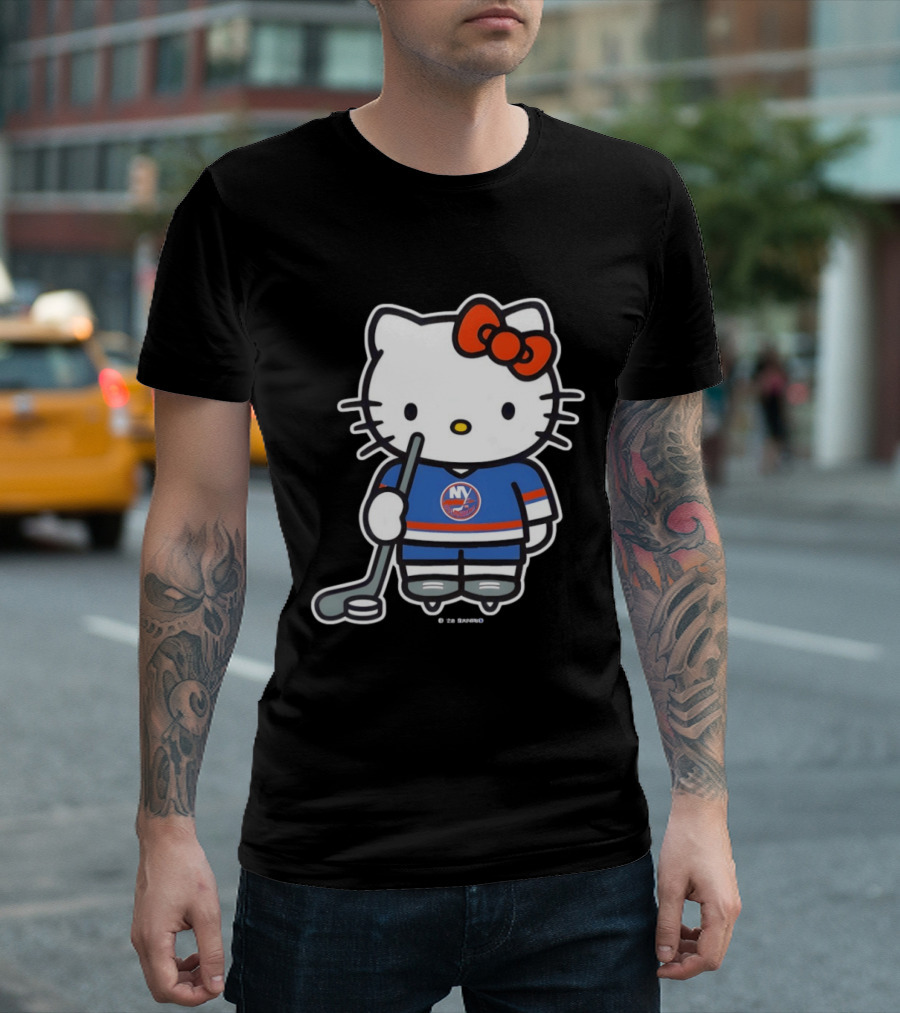 Hello Kitty X New York Islanders Hockey Player NHL 2026 T-Shirt