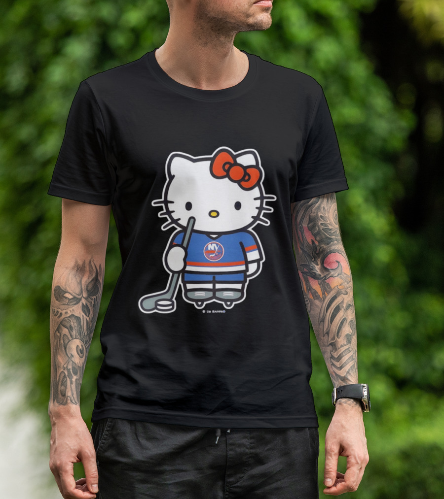 Hello Kitty X New York Islanders Hockey Player NHL 2026 T-Shirt