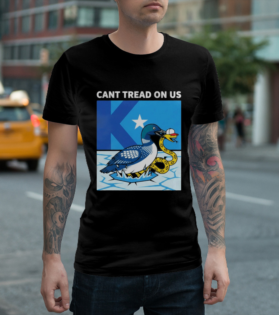 Can't Tread On Us Minnesota Loon Snake Ice Hockey Hat Star T-Shirt