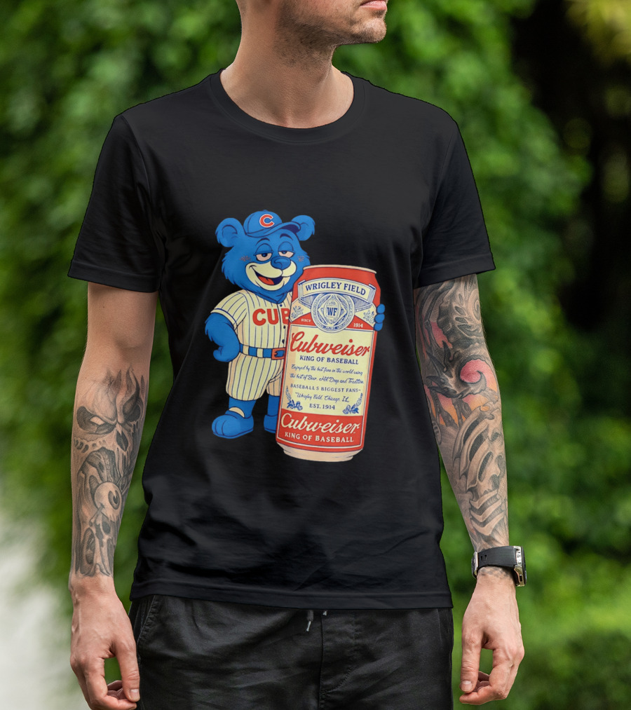 Cubs Wrigley Field Cubweiser King Of Baseball 1914 Bear Fans T-Shirt