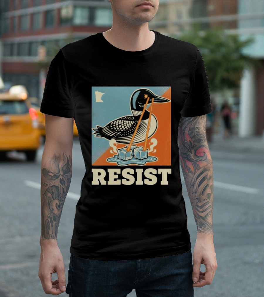 Resist Minneapolis Loon Ice Protest Minnesota T-Shirt