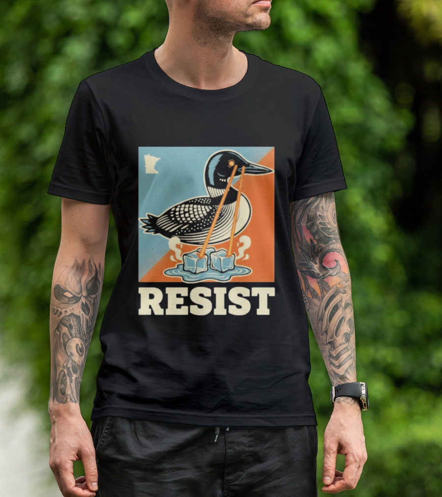 Resist Minneapolis Loon Ice Protest Minnesota T-Shirt