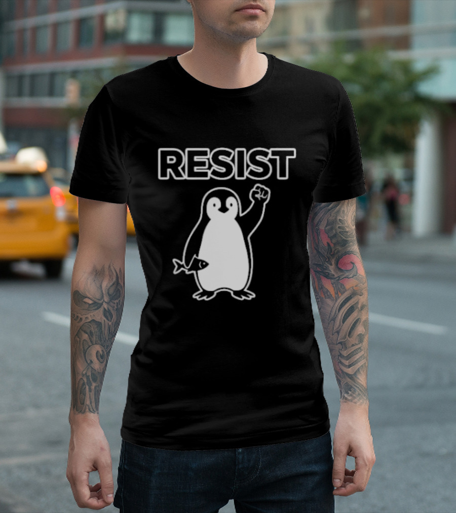 Penguin Resist Fist Fish Minnesota T-Shirt