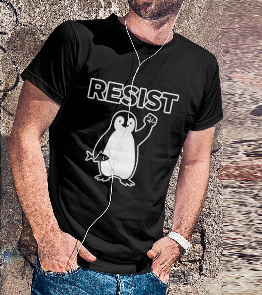 Penguin Resist Fist Fish Minnesota T-Shirt