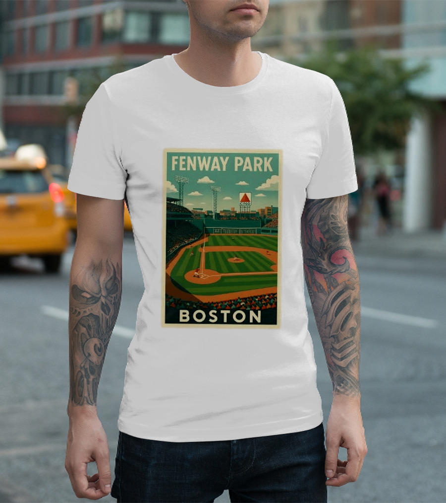 Boston Red Sox Fenway Park Stadium CITGO Sign Baseball Boston T-Shirt