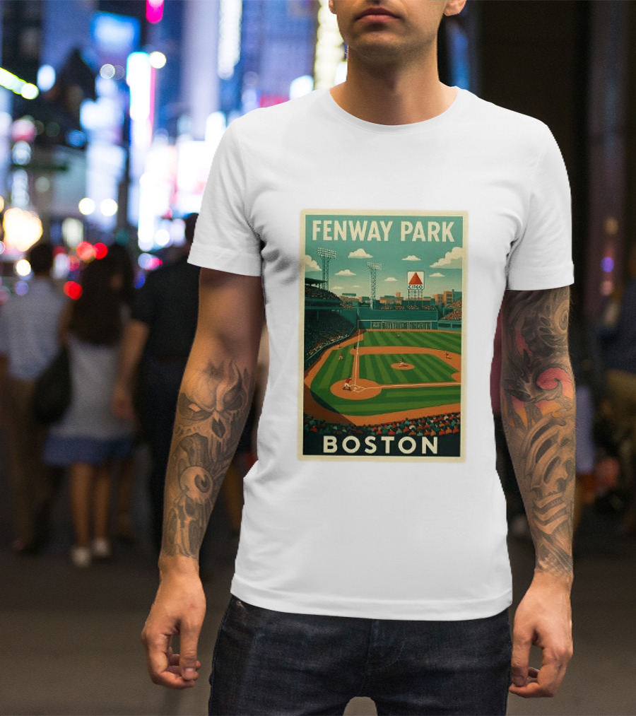 Boston Red Sox Fenway Park Stadium CITGO Sign Baseball Boston T-Shirt