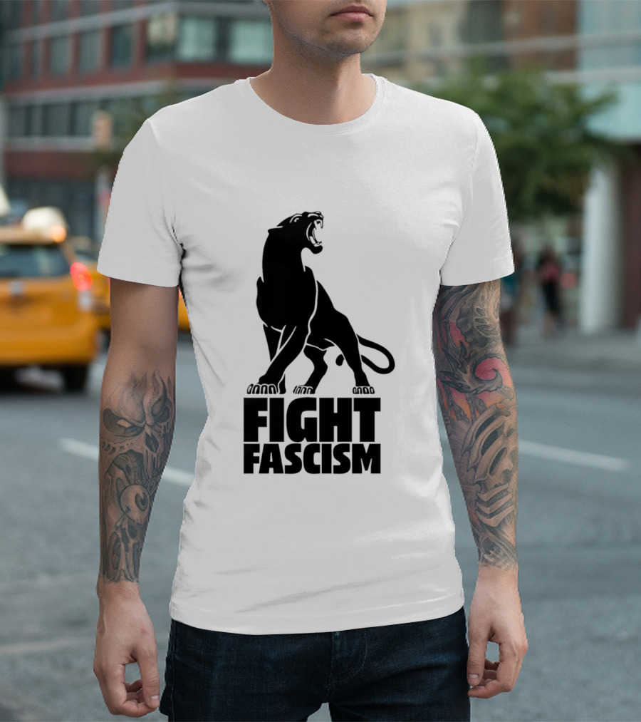 Fight Fascism Panther Roar Black Power Movement T-Shirt