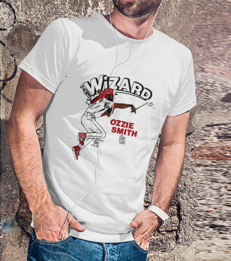 Ozzie Smith Wizard Cardinals Baseball Caricature T-Shirt