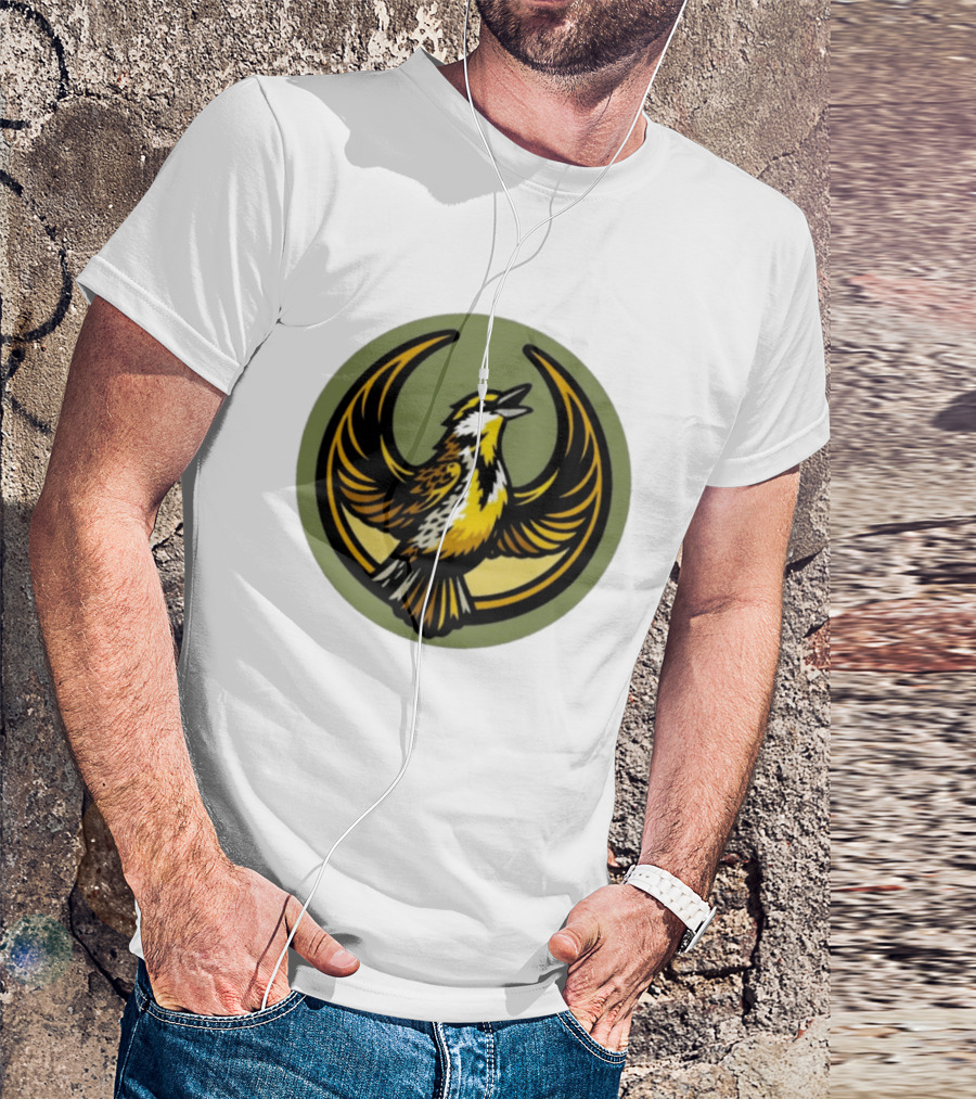 Western Meadowlark Rebel Alliance Icon Star Wars Symbol Bird Motif T-Shirt