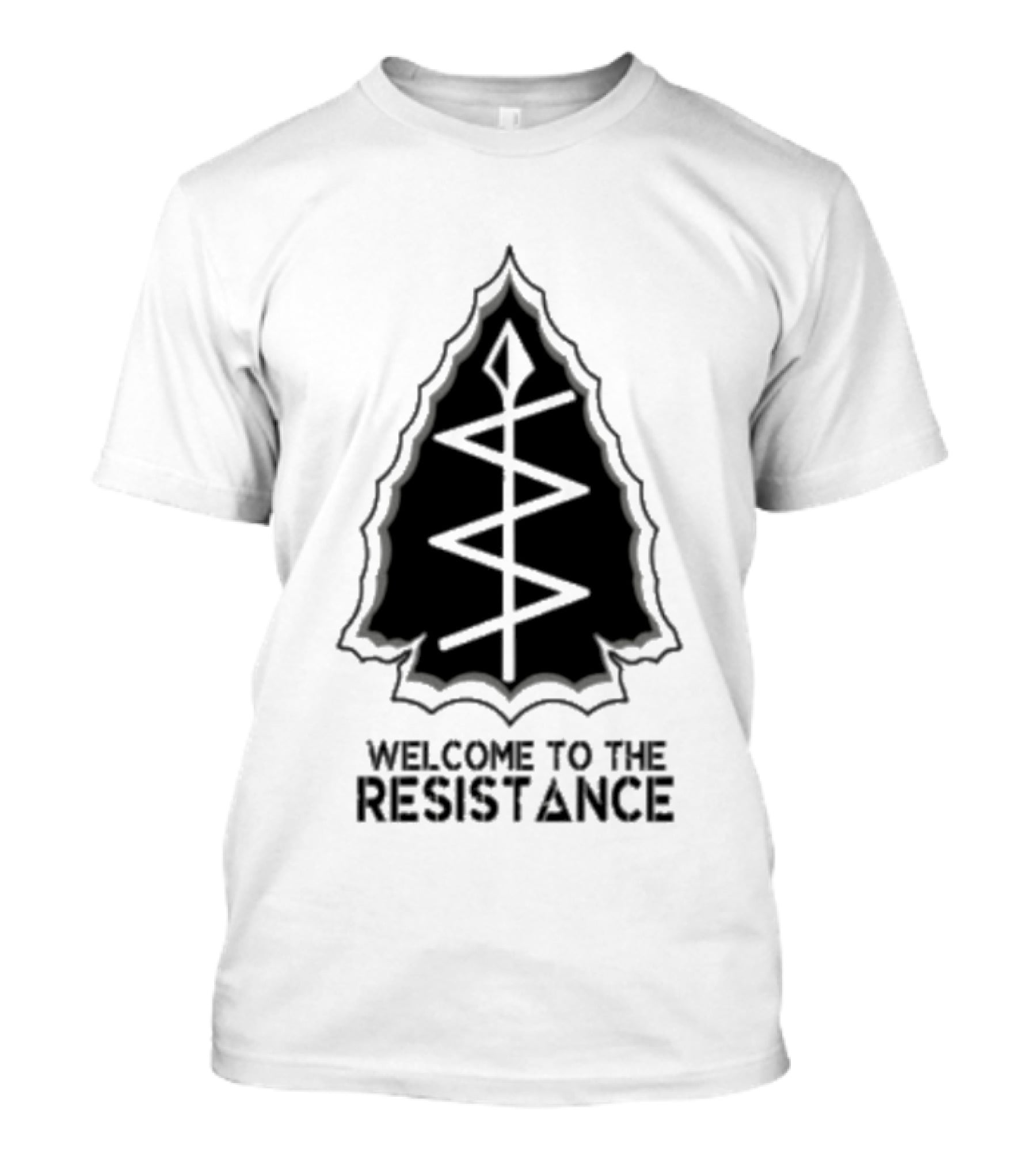 Welcome To The Resistance Rebel Abolish Ice Military Antifascist Patch Arrowhead T-Shirt
