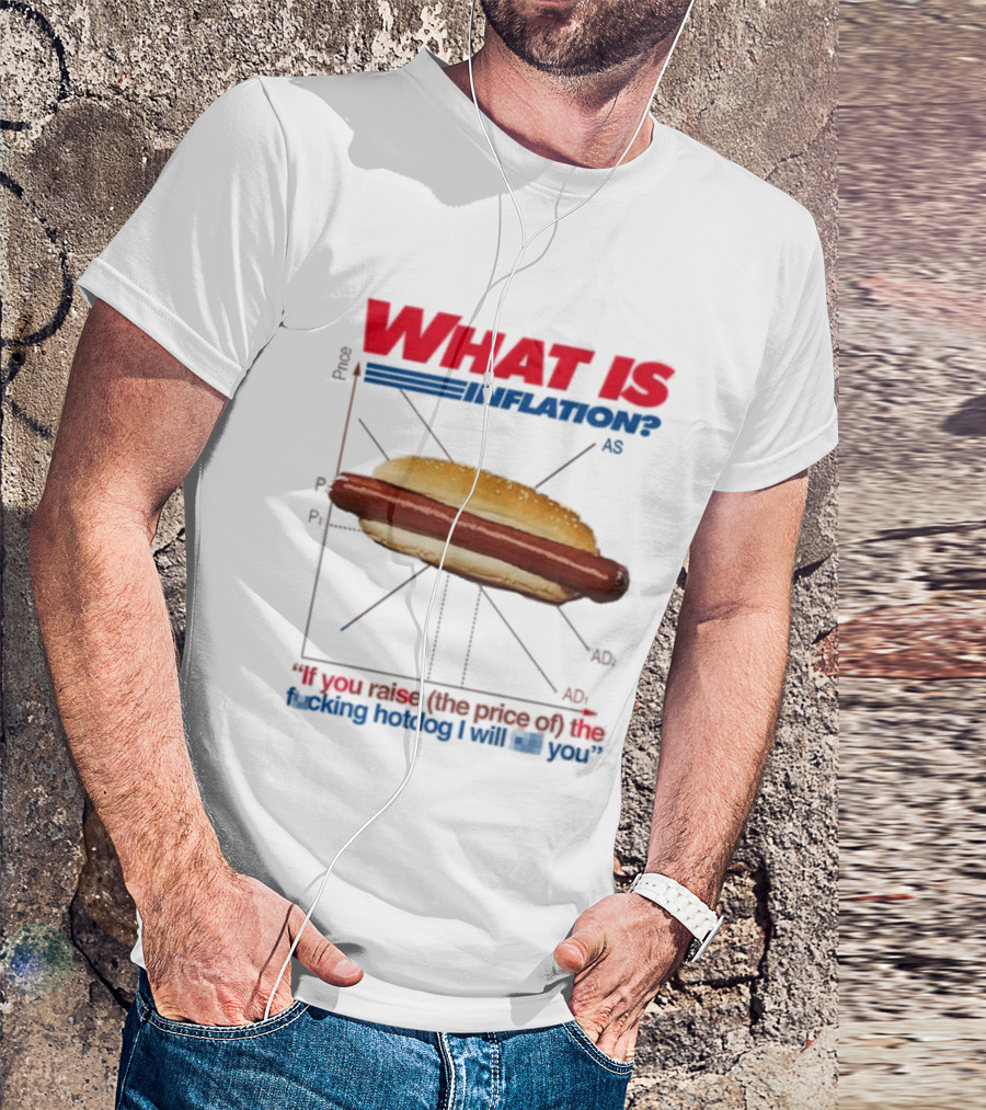What Is Inflation Hot Dog Graph AS AD Humor T-Shirt