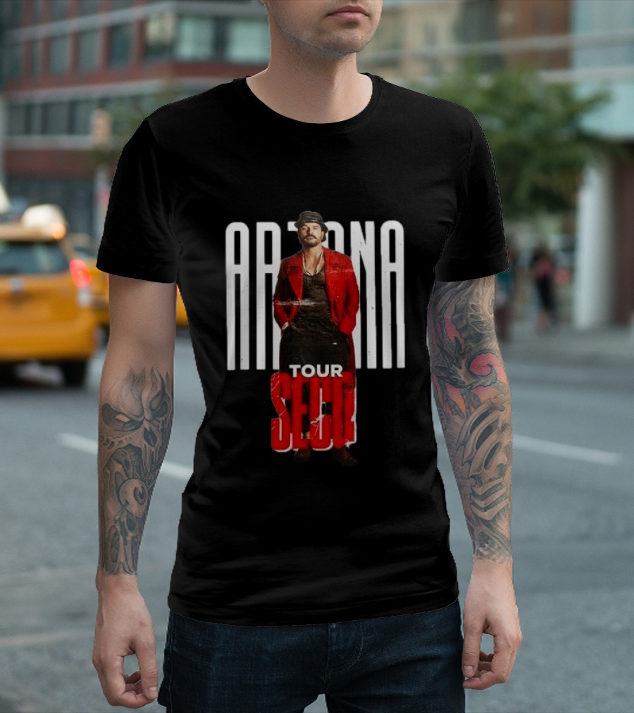 Arjona SECO Tour 2026 Red Jacket Black Hat T-Shirt