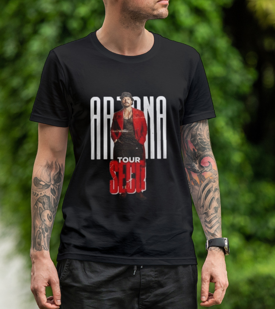 Arjona SECO Tour 2026 Red Jacket Black Hat T-Shirt