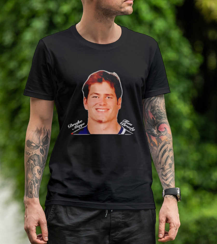 Drake Maye Tom Brady Face Mashup T-Shirt