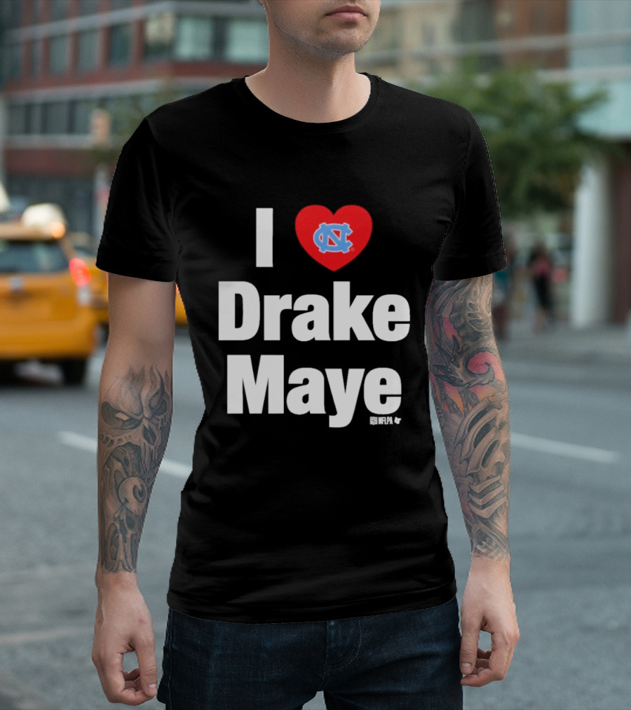 North Carolina Tar Heels I Heart Drake Maye UNC T-Shirt