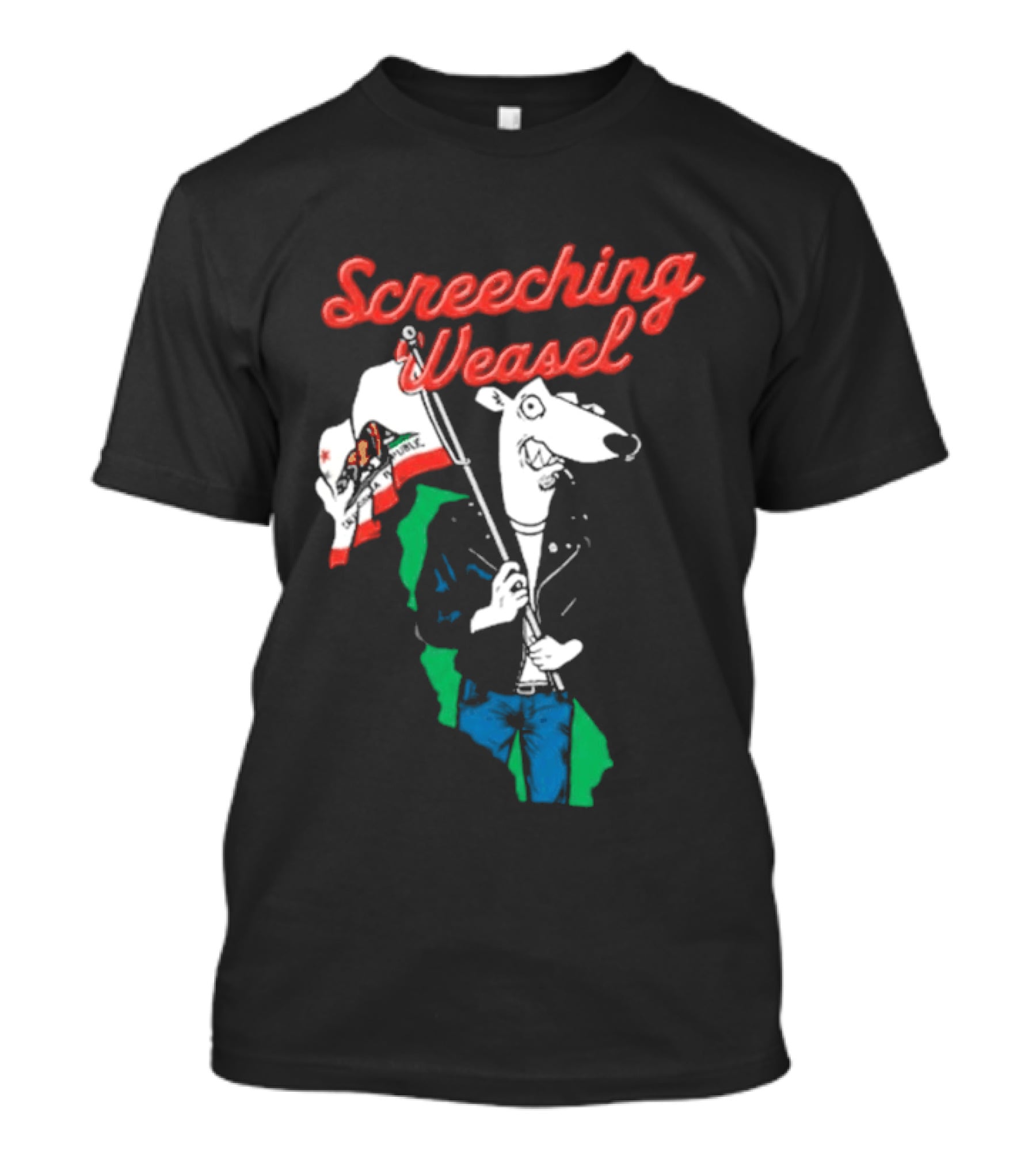 Screeching Weasel California Flag Bearer T-Shirt