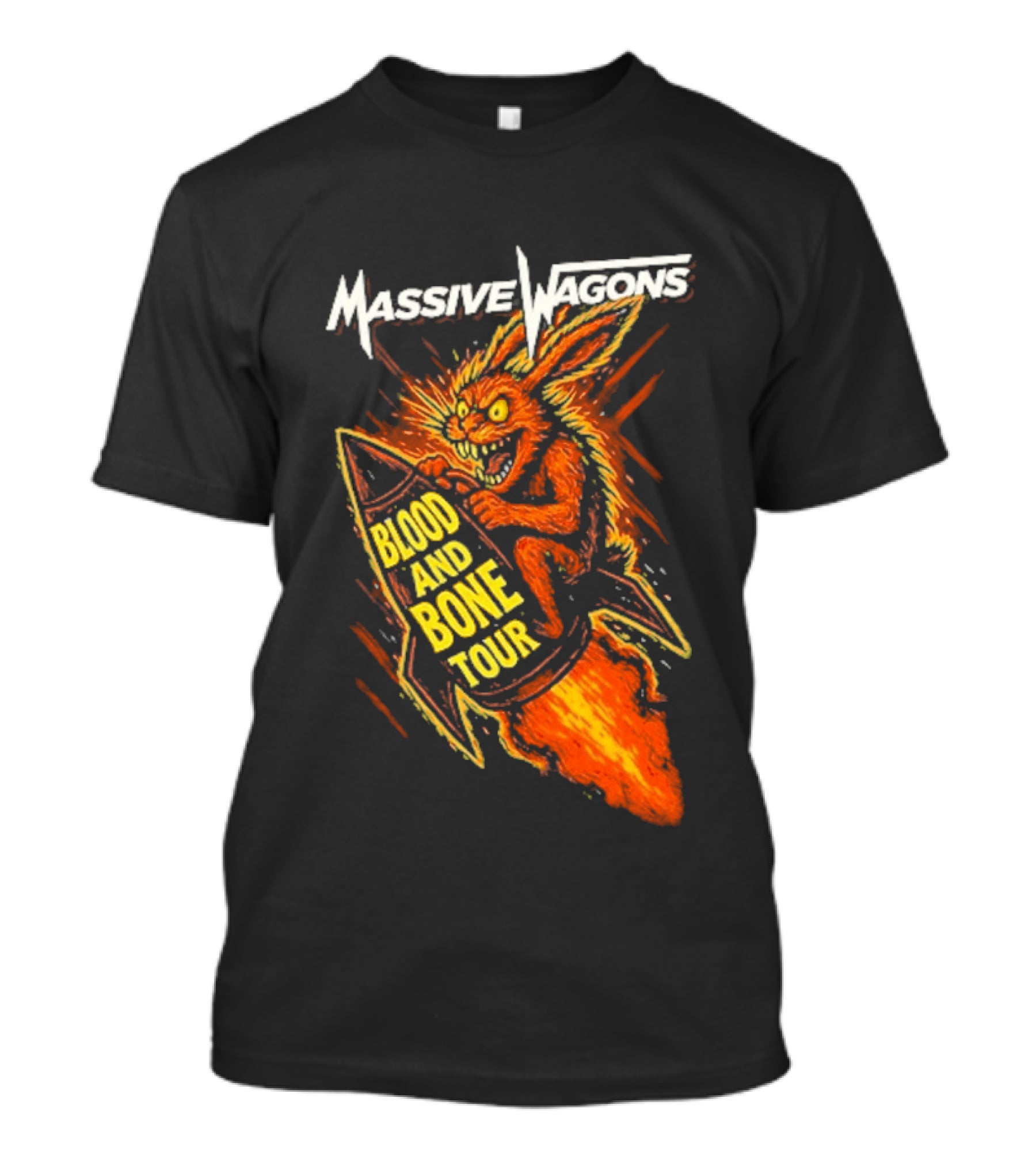 Massive Wagons Blood And Bone European Tour Rocket Demon T-Shirt