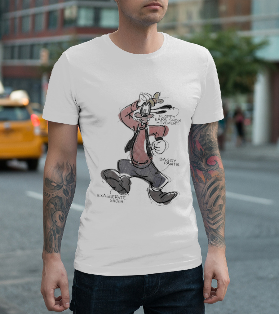 Goofy Floppy Ears Movement Baggy Pants Exaggerated Shoes T-Shirt