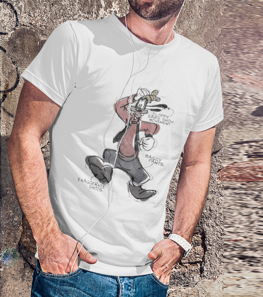 Goofy Floppy Ears Movement Baggy Pants Exaggerated Shoes T-Shirt
