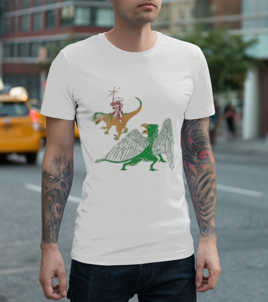 Jack Black Monster Tag Dinosaur And Griffin Fantasy T-Shirt