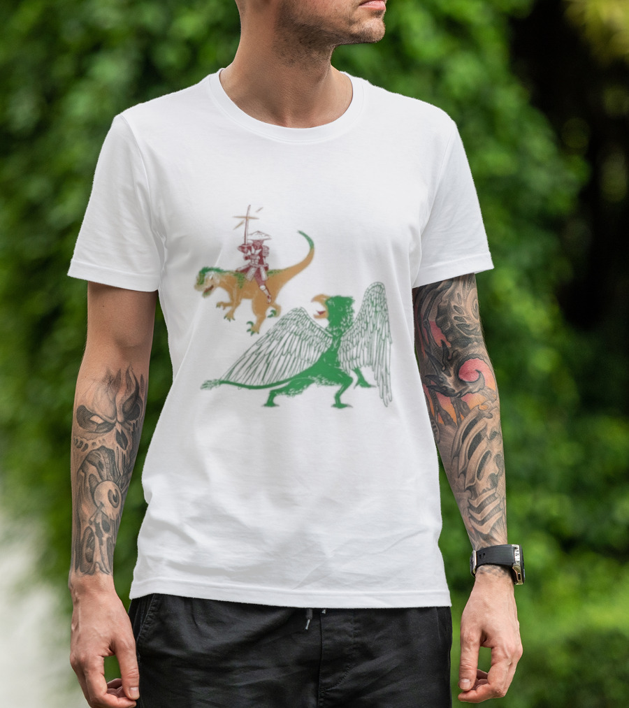 Jack Black Monster Tag Dinosaur And Griffin Fantasy T-Shirt
