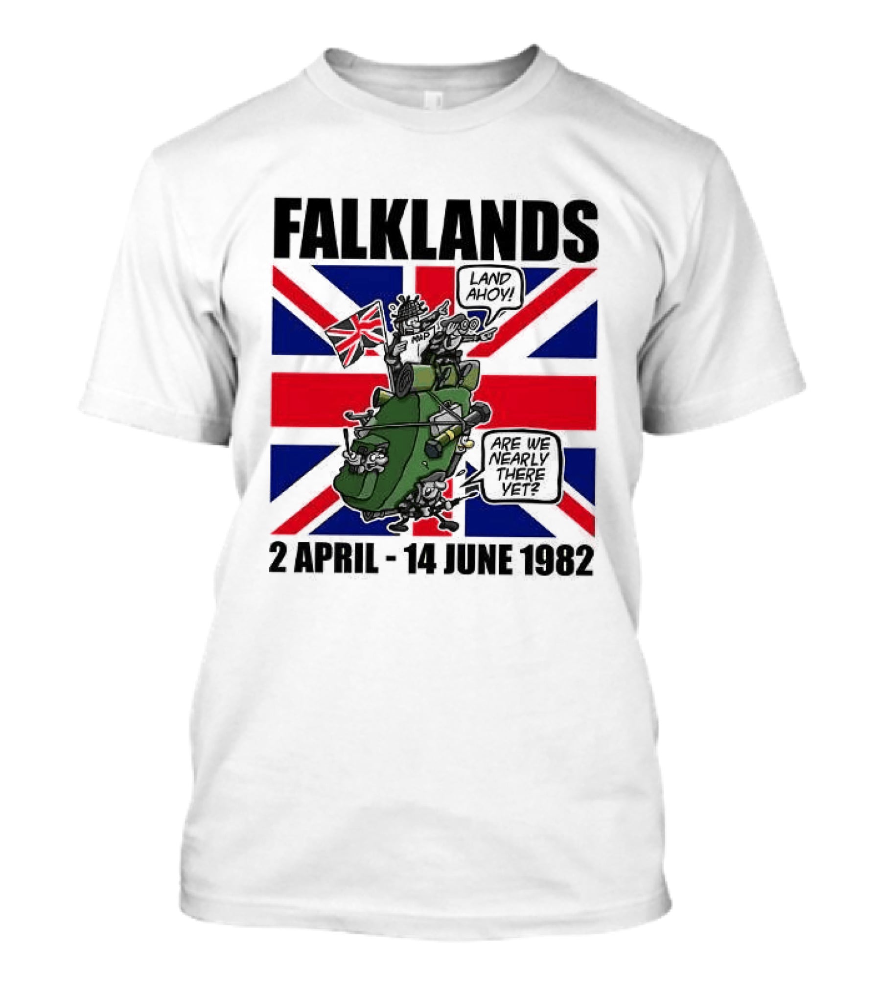 Falklands War 2 April 14 June 1982 Union Jack Tank T-Shirt