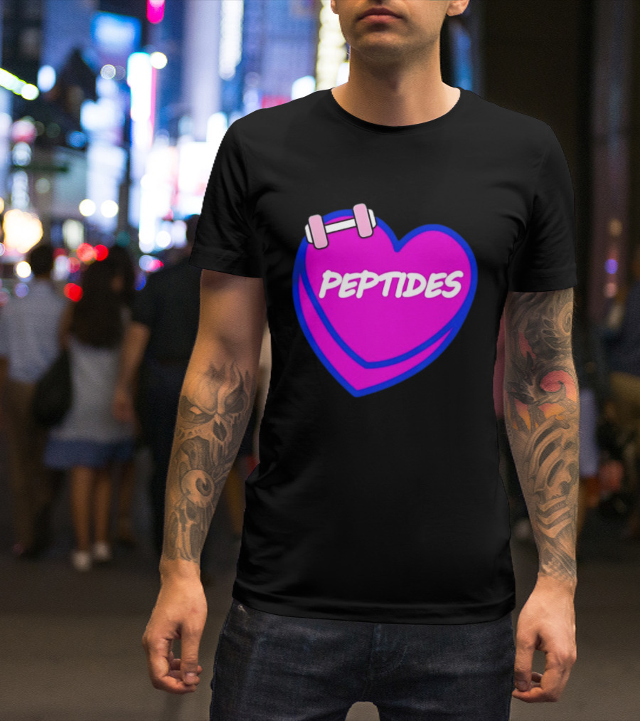 Valentines Day Sweet Hearts Love Peptides Candy Workout T-Shirt