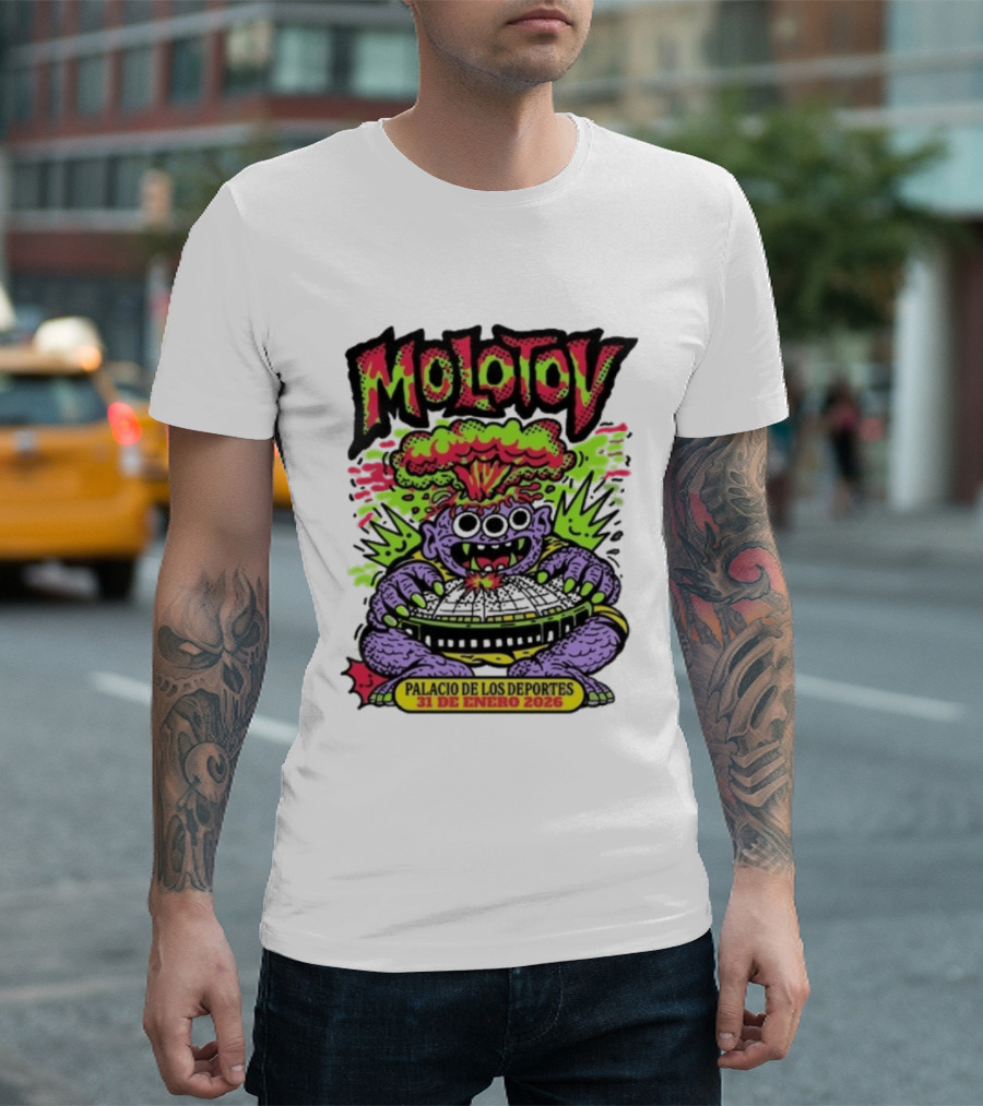 Molotov Palacio De Los Deportes 31 De Enero 2026 Explosive Monster T-Shirt