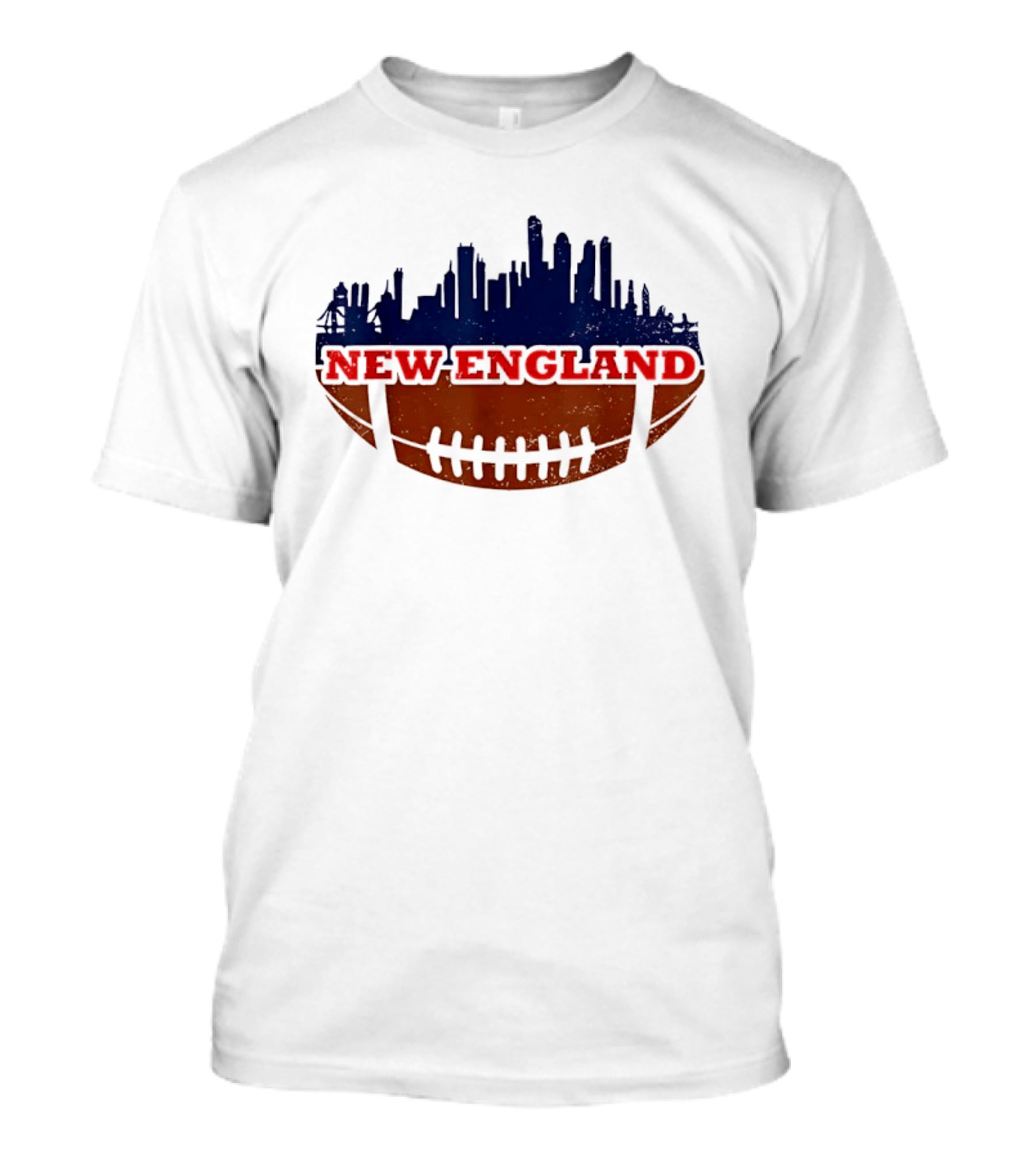 New England Football Skyline Cityscape T-Shirt