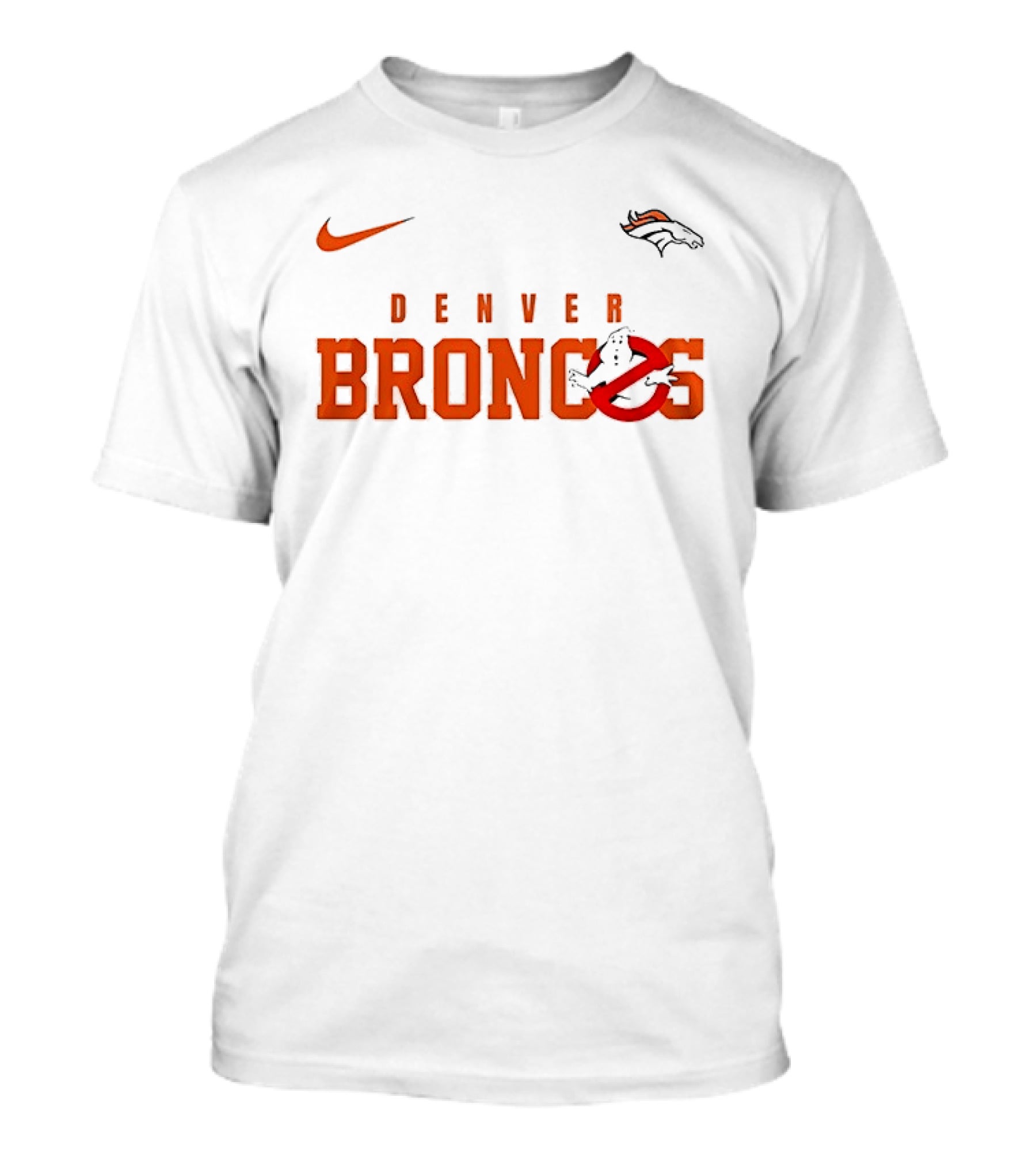 Nike Denver Broncos Ghostbusters Crossover Who Ya Gonna Call T-Shirt