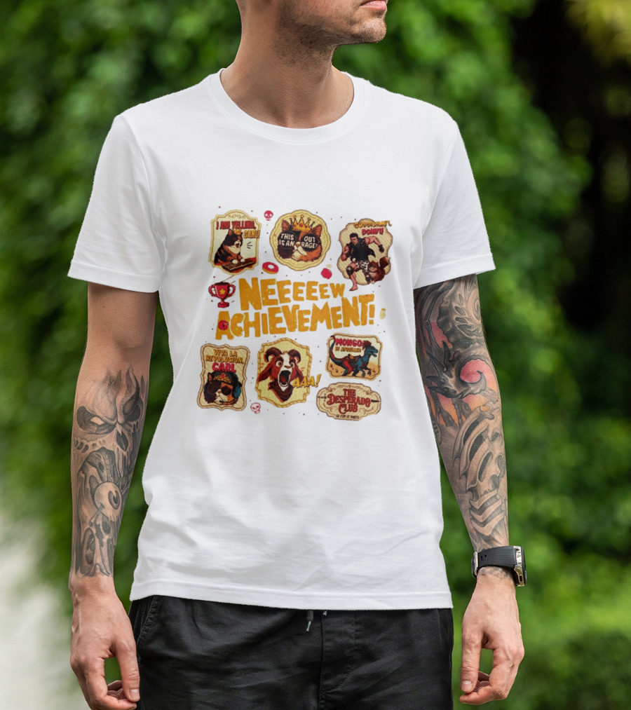 Neeeeew Achievement Viva La Revolucion Carl Goddamnit Donut Mongo The Desperado Club T-Shirt