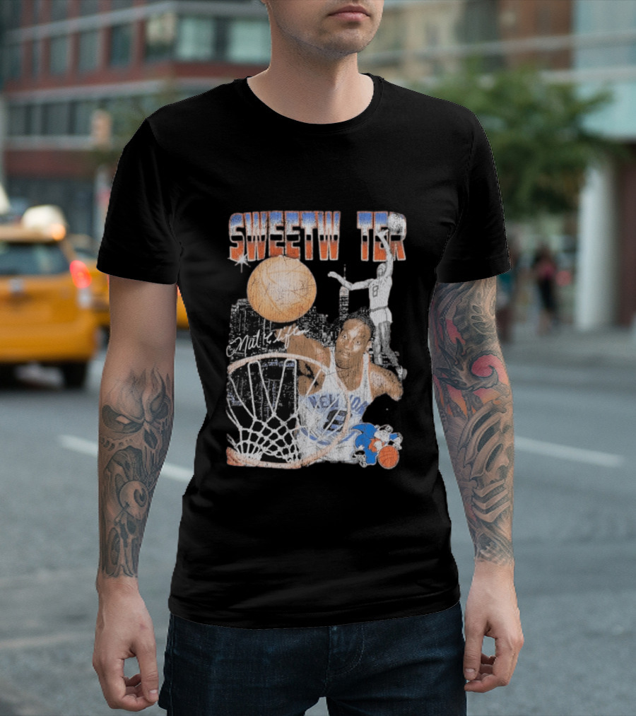 Mitchell And Ness Nathaniel Clifton Sweetwater New York Knicks NBA Pioneers Player T-Shirt