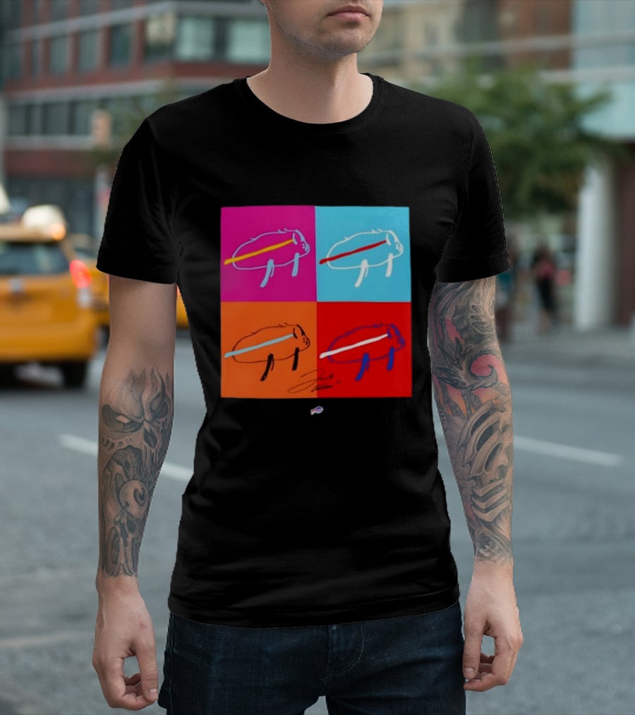 New Era Buffalo Bills Multi Color Billustration Pop T-Shirt