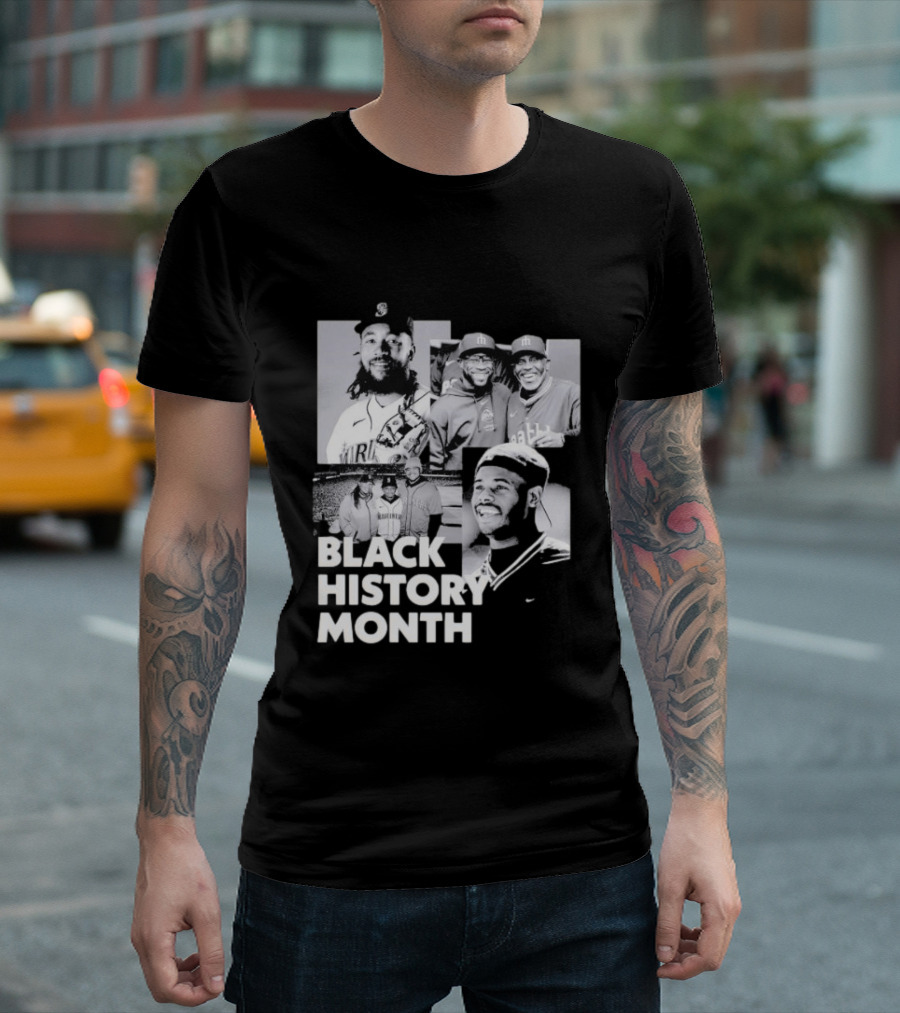 Seattle Mariners Ken Griffey Jr Black History Month Celebration T-Shirt
